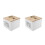 2Pcs Portable White Wooden Tea Organizer Box for Kitchen Coffee Candy 9