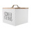 2Pcs Portable White Wooden Tea Organizer Box for Kitchen Coffee Candy 2