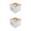 2Pcs Portable White Wooden Tea Organizer Box for Kitchen Coffee Candy 10