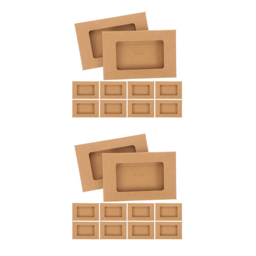 2 Pcs Packaging Boxes Small Cardboard Kraft Paper Envelope Cases 2