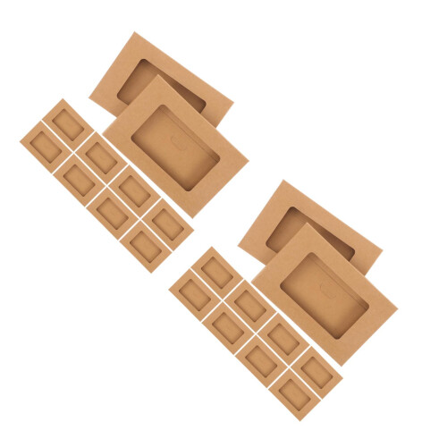 2 Pcs Packaging Boxes Small Cardboard Kraft Paper Envelope Cases 1