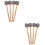 8Pcs Percussion Drumsticks Wood Handle Grey for Bass Drum Mallets 7