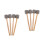 8Pcs Percussion Drumsticks Wood Handle Grey for Bass Drum Mallets 5