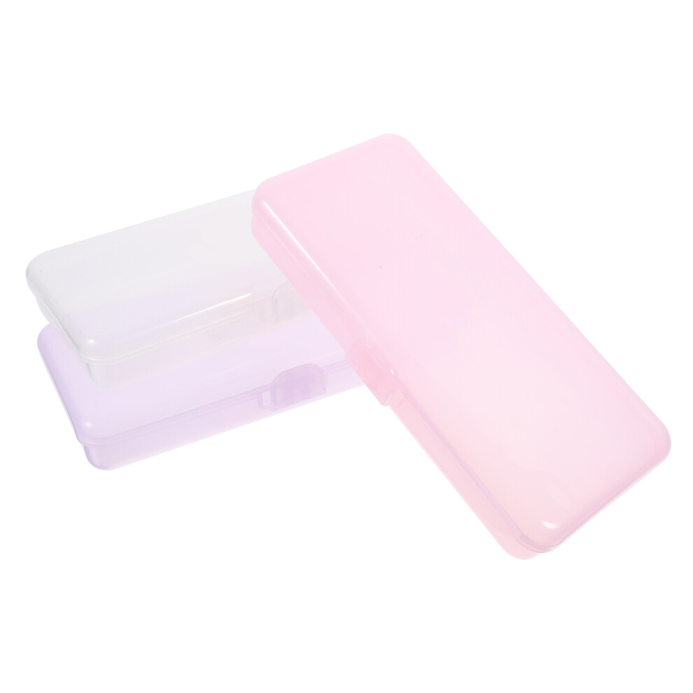Happyyami 6Pcs Transparent Nail Art Storage Box Plastic Case For Nail Jewelry