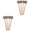 8Pcs Percussion Drumsticks Wood Handle Grey for Bass Drum Mallets 4