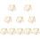 10Pcs Light Brown Wooden Handmade Paper Frame with Reusable Mesh 9