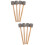 8Pcs Percussion Drumsticks Wood Handle Grey for Bass Drum Mallets 8
