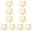 10Pcs Light Brown Wooden Handmade Paper Frame with Reusable Mesh 11