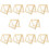10Pcs Light Brown Wooden Handmade Paper Frame with Reusable Mesh 6