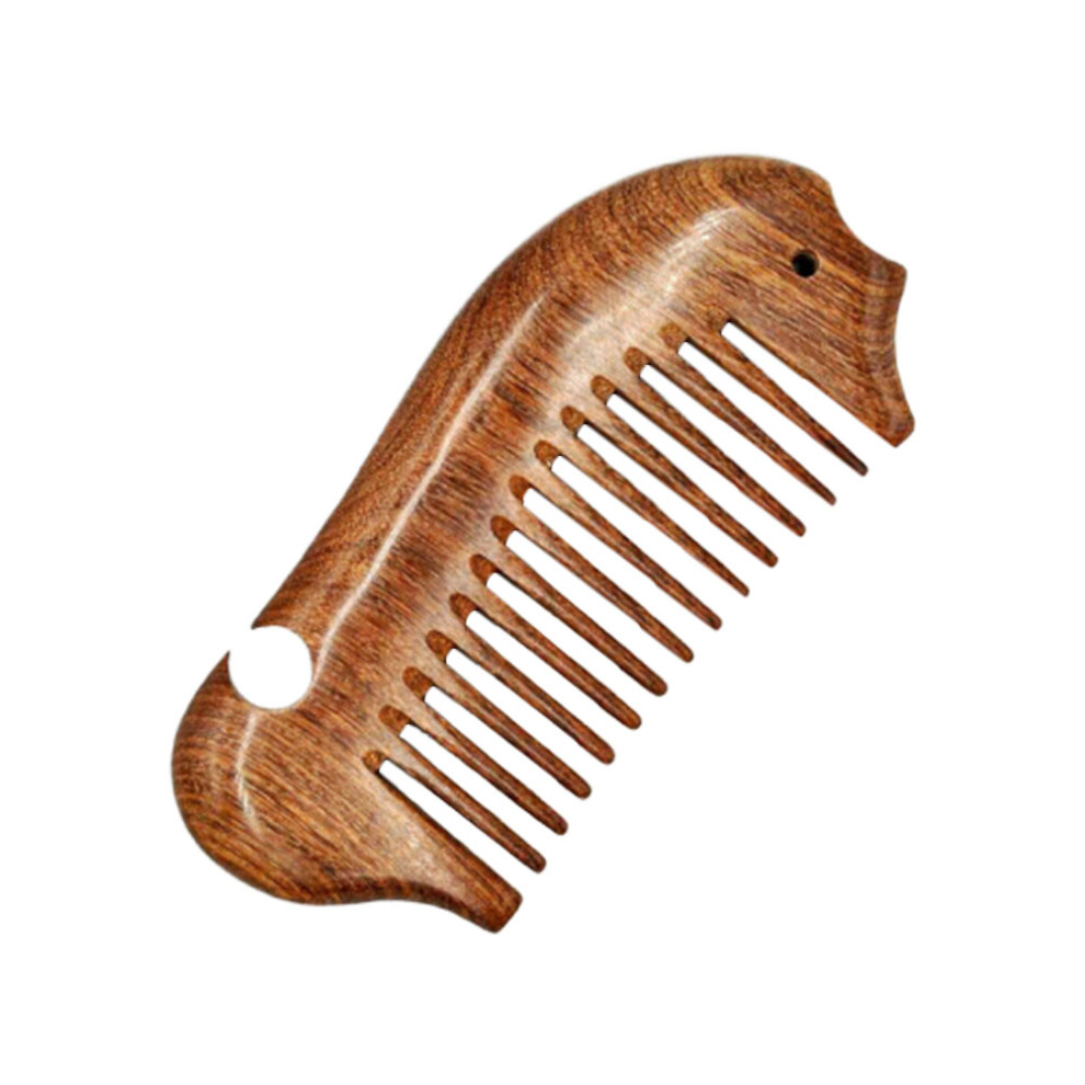Artibetter Unisex 3Pcs Wooden Hair Comb Natural Sandalwood Fish Shape Coarse Teeth For Women