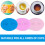 2Pcs Reusable Silicone Mug Lid Covers for Leak-Proof Cup Seal Assorted 3