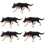 5Pcs Realistic Wolf Model Fake Wild Animal Figure 8