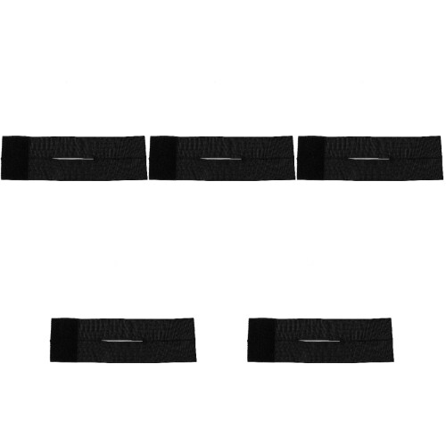 5Pcs Adjustable Black Softball Glove Fixing Straps with Adhesive Tape 2