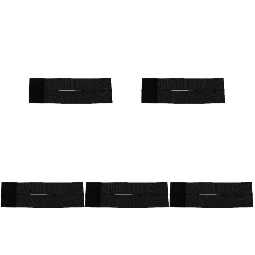 5Pcs Adjustable Black Softball Glove Fixing Straps with Adhesive Tape 1