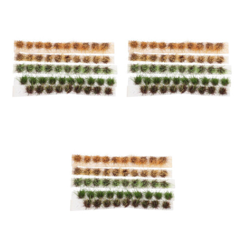 15 Pcs Static Grass Tufts Plastic Plants For Train Layout 8mm 2