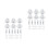 70Pcs Silver Double Door Latch Cabinet Hardware with Ball Spring Catch 9