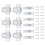 70Pcs Silver Double Door Latch Cabinet Hardware with Ball Spring Catch 2
