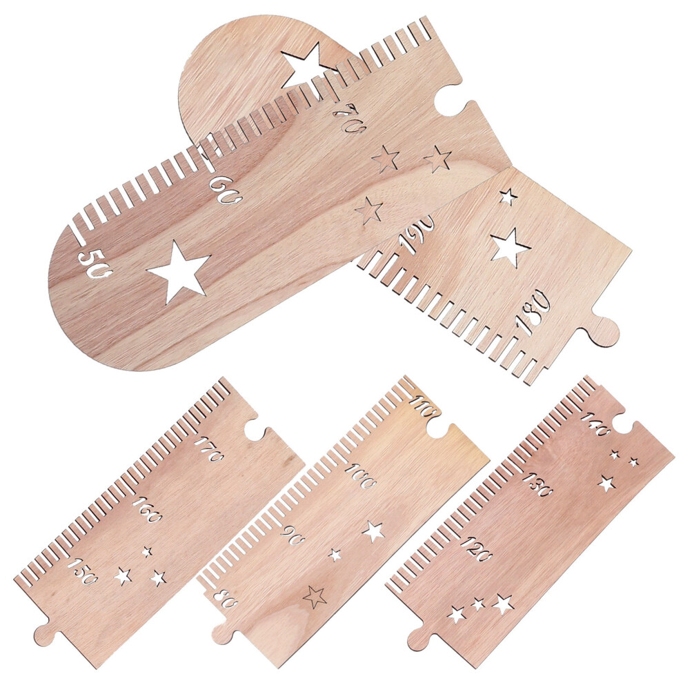 3Sets Durable Wooden Growth Chart For Kids Height Wall Hanging Decor Totority
