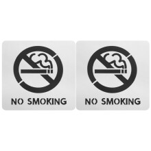 10 Pcs Self-Adhesive No Smoking Signs For Office Public Areas Waterproof