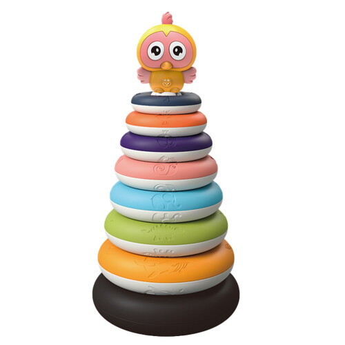2 Sets Fun Recognition Toy Rainbow Ring Stacking Tower 1