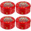 4Pcs Multi Color Tinplate Cookie Tins with Lid Festive Storage Boxes 5