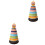 2 Sets Fun Recognition Toy Rainbow Ring Stacking Tower 4