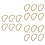 300 Pcs Semi-Circular D Ring Bags Ring D Ring Buckle D Buckle 6