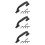 18Pcs Black Plastic Travel Suitcase Handle Grip Replacement Kit 10