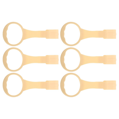 12Pcs Baby Pull Up Rings Light Yellow Soft Plastic Handles for Playpen
