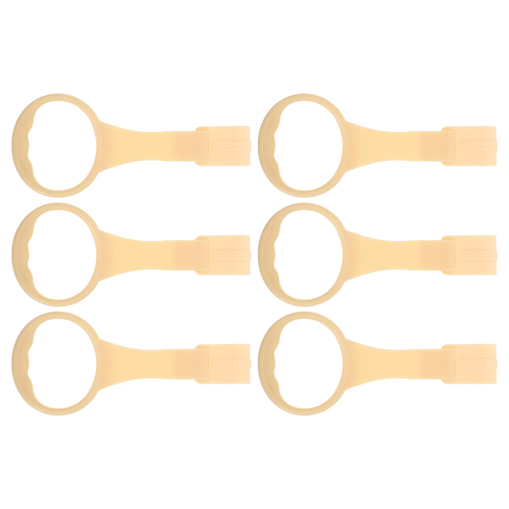 Ohphcall 12Pcs Baby Pull Up Rings Light Yellow Soft Plastic Handles For Playpen
