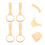 12Pcs Baby Pull Up Rings Light Yellow Soft Plastic Handles for Playpen 10