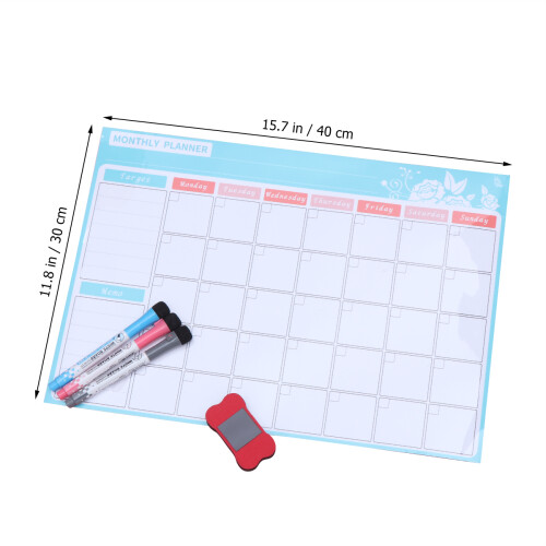 1Set Pet Magnetic Monthly Planner Whiteboard for Home Use 1