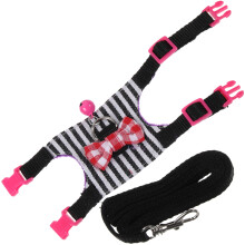 2Sets Skin-Friendly Denim Hamster Harness Leash Small Pet Walk Rope