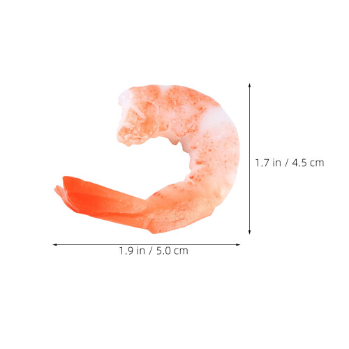 10Pcs Fake Cooked Shrimp Model For Display - Realistic Seafood Decor 1