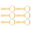 12Pcs Baby Pull Up Rings Light Yellow Soft Plastic Handles for Playpen 2