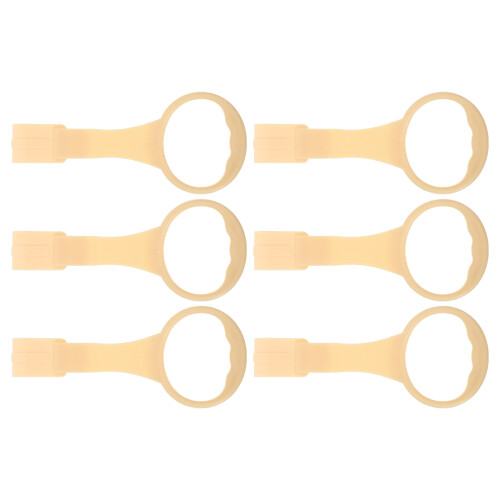 12Pcs Baby Pull Up Rings Light Yellow Soft Plastic Handles for Playpen 1