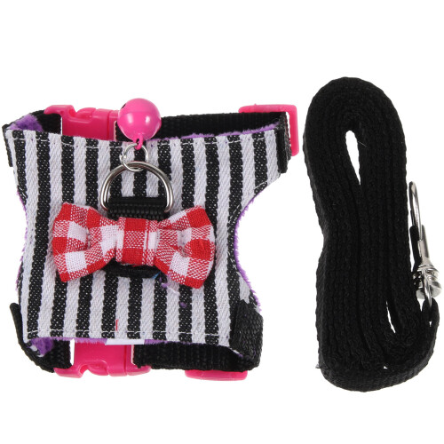 2Sets Skin-Friendly Denim Hamster Harness Leash Small Pet Walk Rope 1