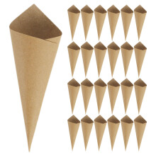 270Pcs Kraft Paper Petal Cones for Wedding Confetti and Party Favors