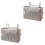 2 Pieces Storage Bag Organizer Bedding Organiser Bedside Hanging 3