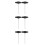 6Pcs Durable Carbon Steel Lace Pullers for Figure Skates Boots Black 6