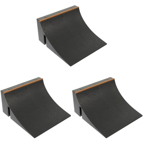 3Stk Finger Skateboard Hindernispark Schwarz Kunststoff Kinder Kit 2