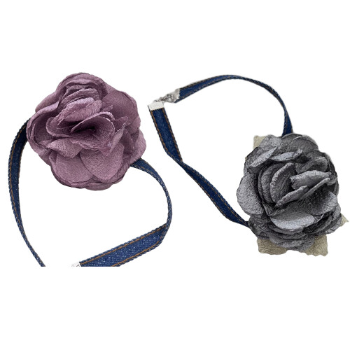 Collier esthétique Simple grande Rose, chaîne de-Violet 1