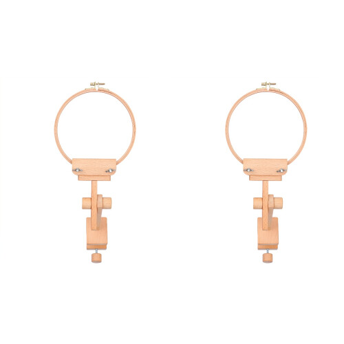 2Pcs 360 Degree Adjustable Wooden Cross Stitch Frame Stand 2