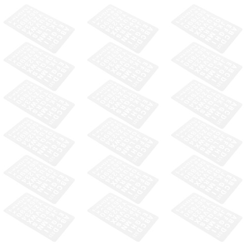 100Pcs Transparent Pet Mini Planner Stencil Set for Journals Crafting 1