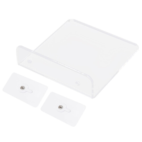 4Pcs Punch-Free Floating Shelf Transparent Acrylic Wall Mount Rack