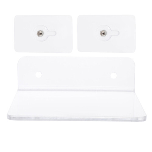 4Pcs Punch-Free Floating Shelf Transparent Acrylic Wall Mount Rack 1