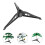 5Pcs Green Plastic Christmas Tree Rack Stable Detachable Home Stand 8