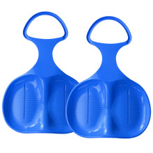 2Pcs Compact Kids Ski Board Blue Outdoor Snow Sand Sliding Gear