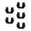 10 Pcs Shelf Hook Clip Pivot Mount Rack Rear Bracket Set For 6