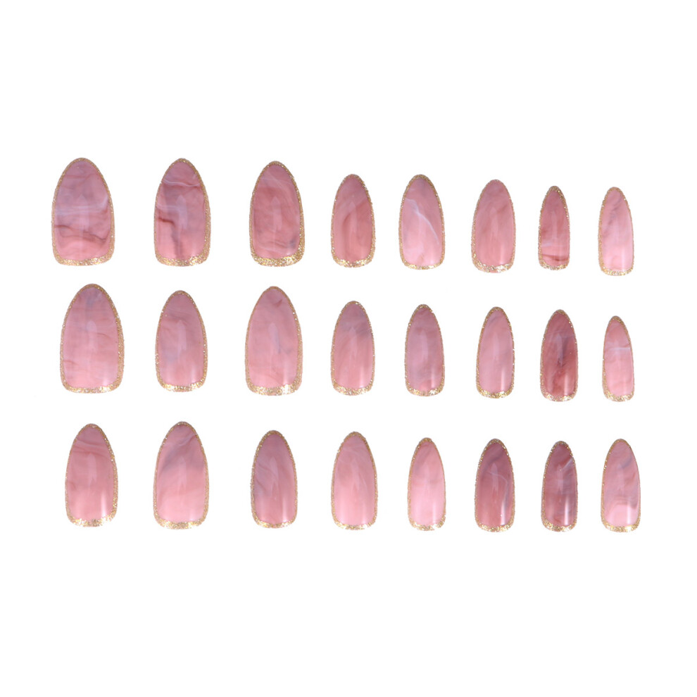 Vaguelly 72Pcs Artificial Nails Pointed Short Assorted Color For Nail Use